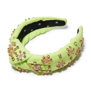 Lele Sadoughi LIME ZEST FUSION CRYSTAL PAILLETTE KNOTTED HEADBAND